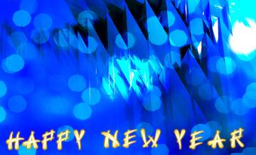 FX №183278 Card Happy New Year Futuristic Abstract Blue
