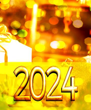 FX №183867 New Year 2022   Greeting card bokeh christmas background