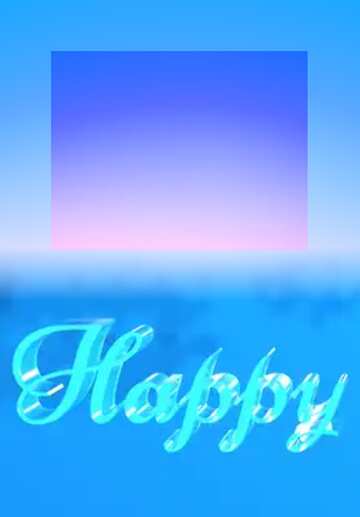 FX №183096 Happy glass blue background frame