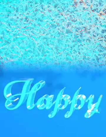 FX №183098 Happy glass blue background Frozen
