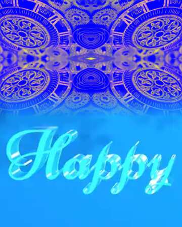 FX №183020 Happy glass blue background Steampunk Pattern