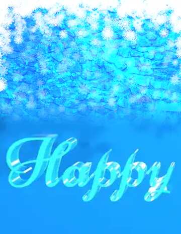 FX №183027 Happy glass blue background Stone Christmas