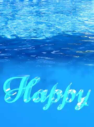 FX №183070 Happy glass blue background Water