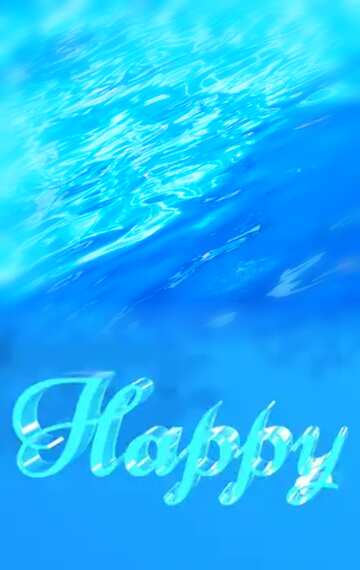 FX №183073 Happy glass blue background Water