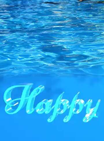 FX №183075 Happy glass blue background Water Clear