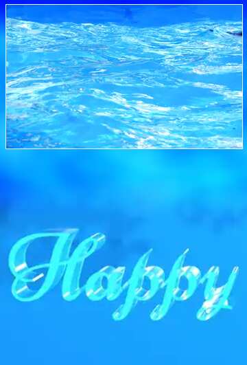 FX №183079 Happy glass blue background Water Template Blank