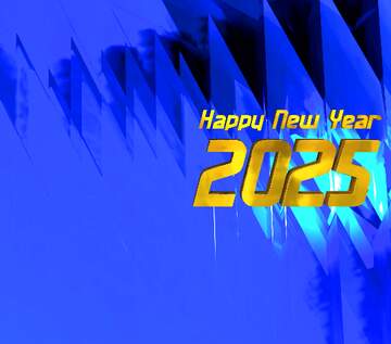 FX №183316 Happy New Year 2025 Computer Futuristic Abstract Background