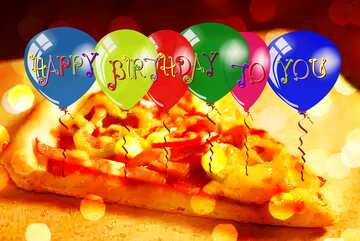 FX №183799 pizza happy birthday card
