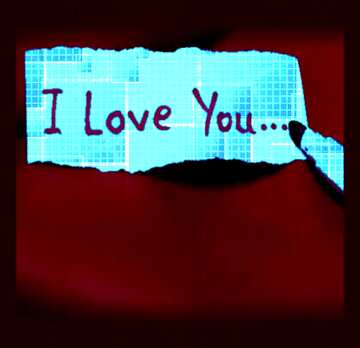 FX №183752 I love you tech abstract squares cell line ruler background