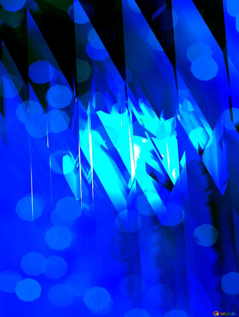 Background Blue Banner Futuristic Abstract Bokeh Christmas №51524
