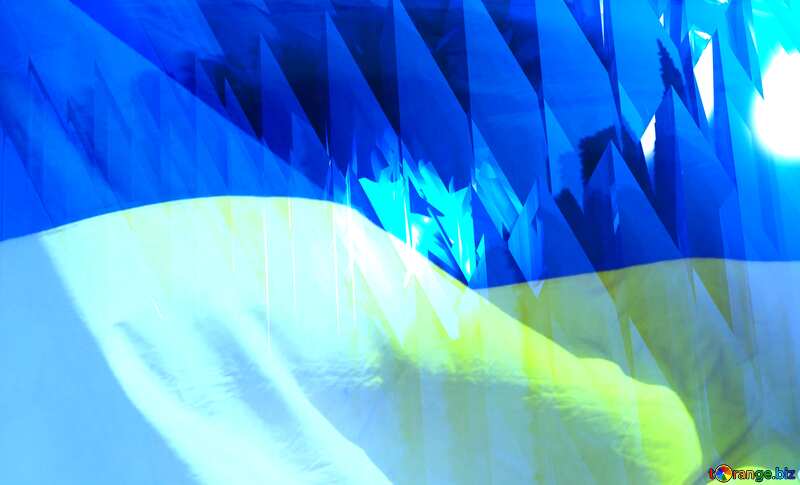 Blue futuristic shape. Computer generated abstract background. Ukraine №51524