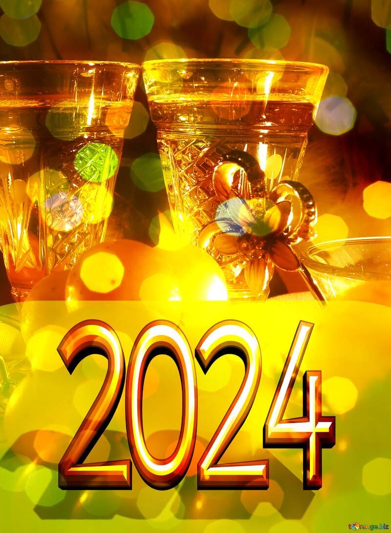 new year 2022 Romance background bokeh christmas card №15170