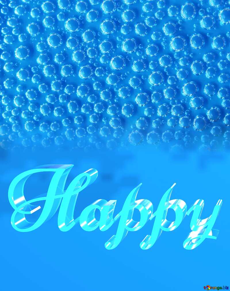 Happy glass blue background Blue Bubbles Texture №40804