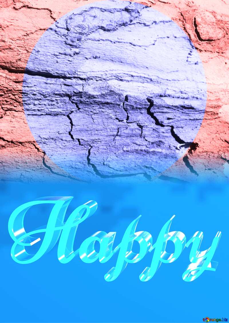 Happy glass blue background Info-graphics wood №567