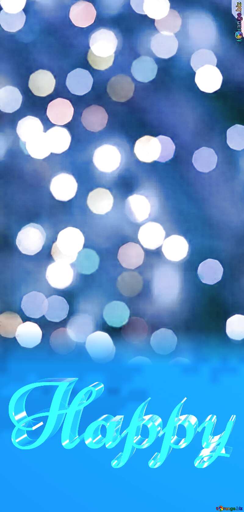 Happy glass blue background Lighten Christmas №24617