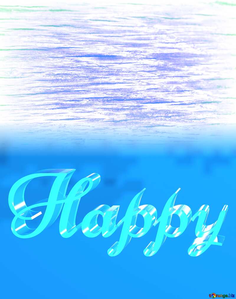 Happy glass blue background Waves №39913