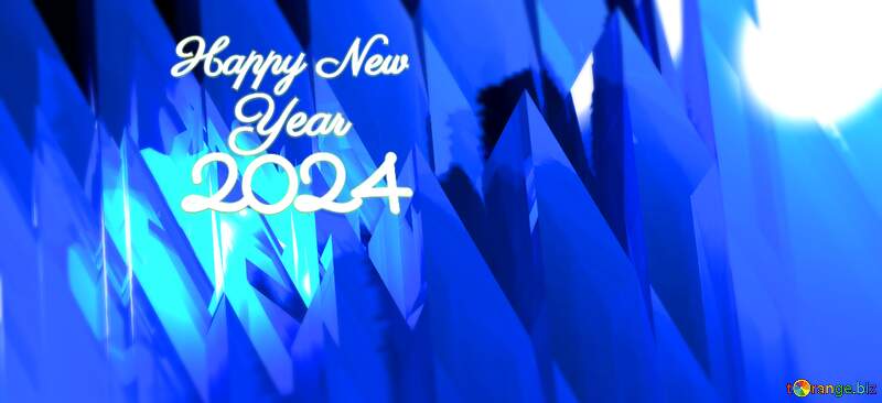 Happy New Year 2024 Futuristic Background №51524