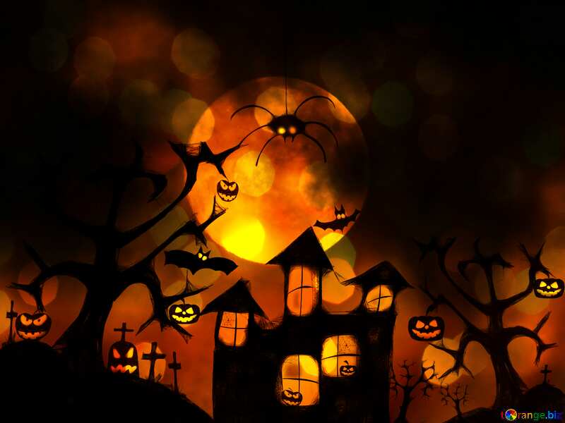 Halloween bokeh background №40470