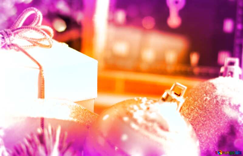 New Year Christmas  Greeting card  blur frame №15364