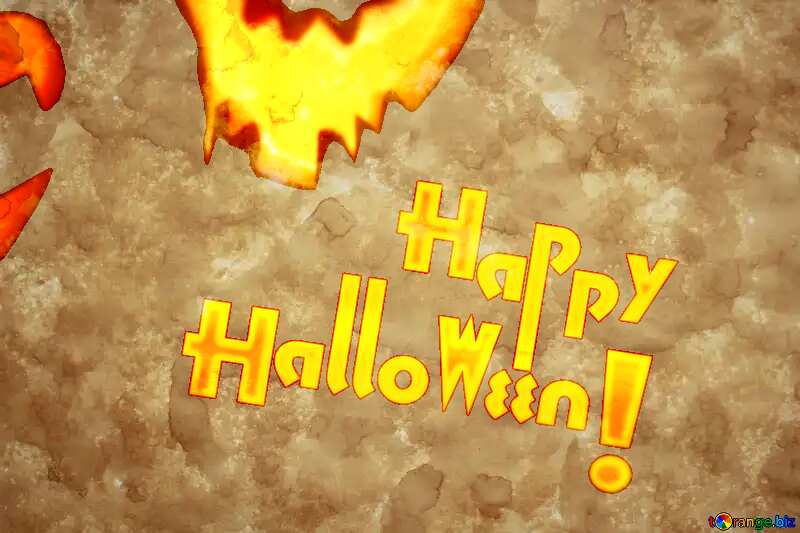 Ancient paper happy halloween for  lettering inscription №29140