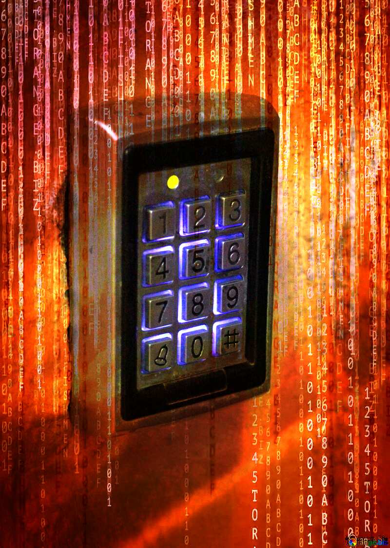 Digital binary code door lock №49322
