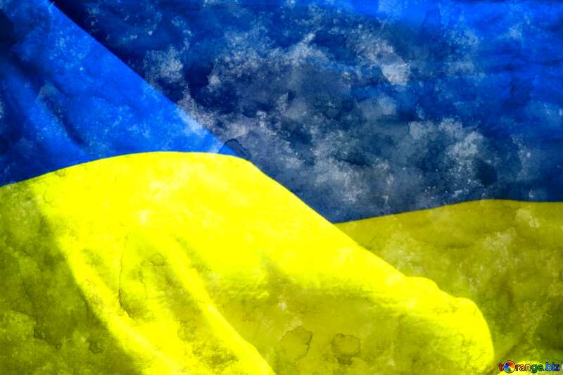 Ancient paper Ukraine overlay flag №29140
