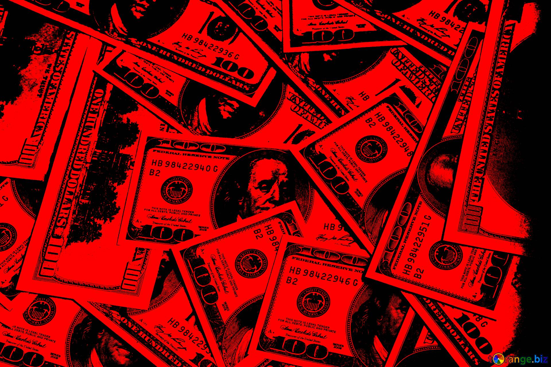 Dollars red background Download free picture №184117