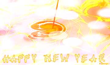 FX №184398 Art yellow background Mixed colors Happy New Year