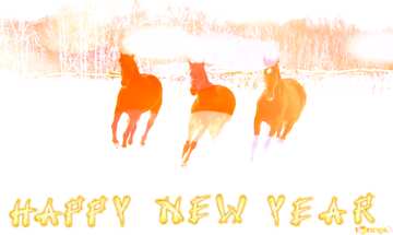 FX №184180 Horses Happy New Year.