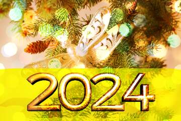 FX №184039 Dragonfly Christmas background 2022 new year
