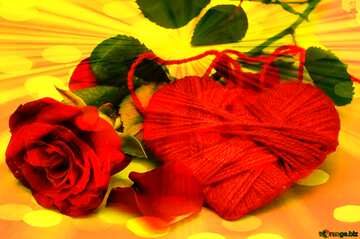 FX №184753 Heart flower rose  rays bokeh background