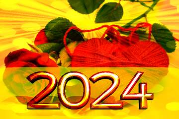 FX №184771 Heart flower rose 2022 happy new year background