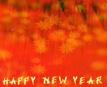 Fragment. Card with text Happy New Year. 