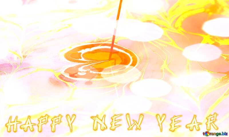 Art yellow background Mixed colors Happy New Year №50897