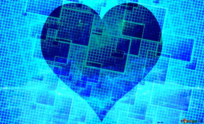Technology love heart  background №49678