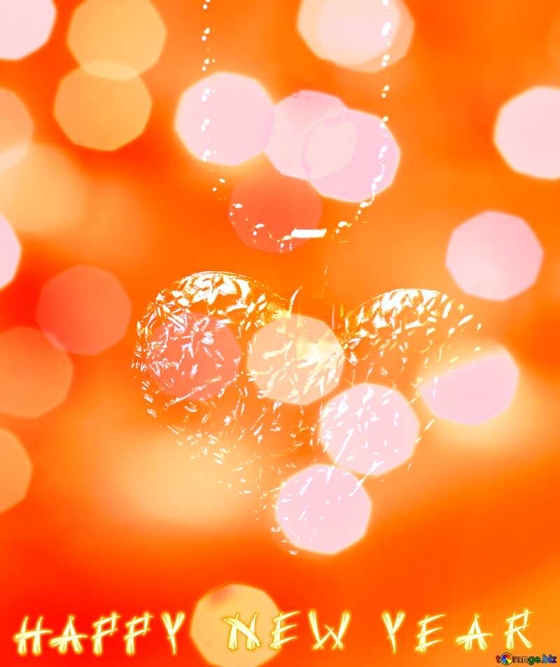 Happy New Year Background for card with heart №17634
