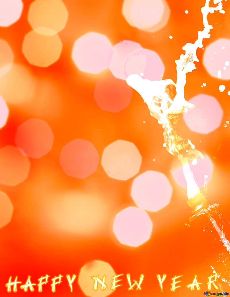 Happy New Year Background with Champagne №25884