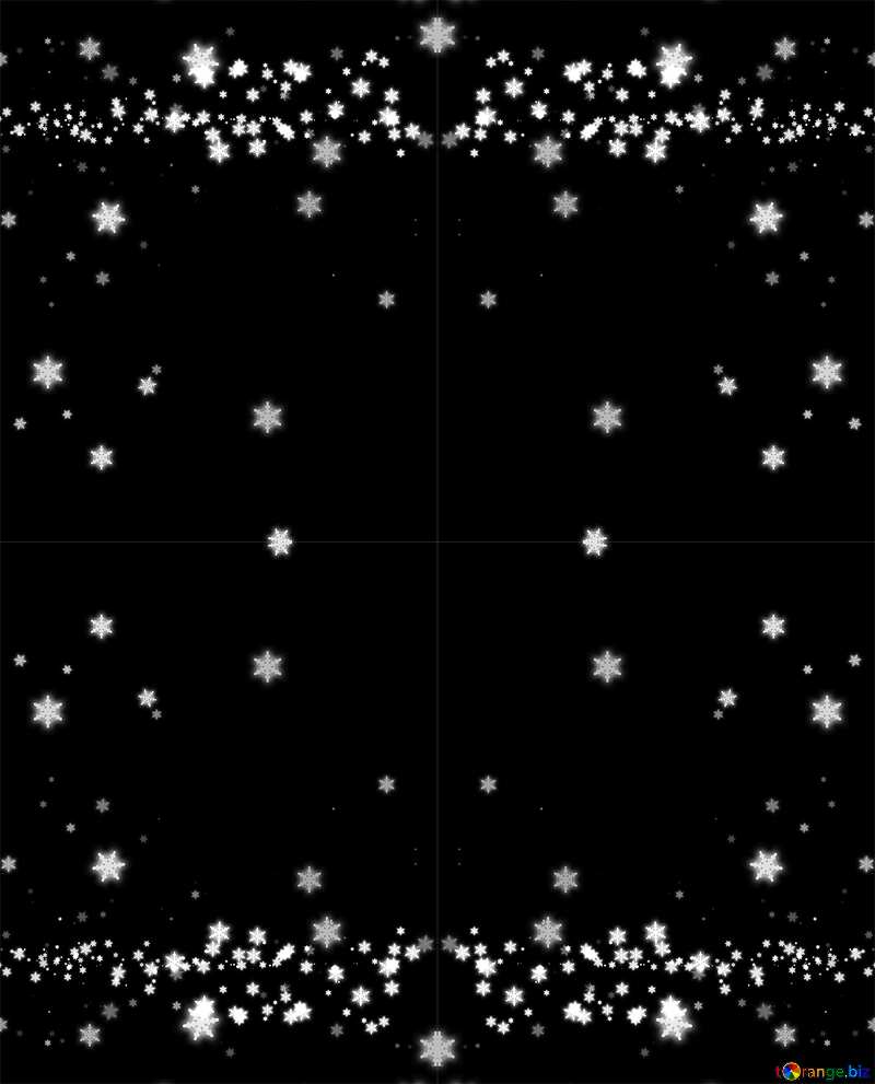Dark falling snowflakes background pattern frame №40011