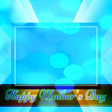 FX №185996 Happy Mother`s Day card with blue sky Bokeh background powerpoint website infographic template...