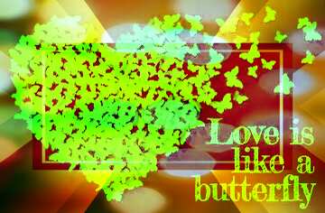 FX №185710 Love is like a butterfly Quote   powerpoint website infographic template banner layout design...