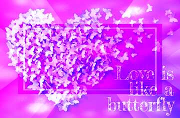 FX №185702 Love is like a butterfly Winter card   powerpoint website infographic template banner layout design ...