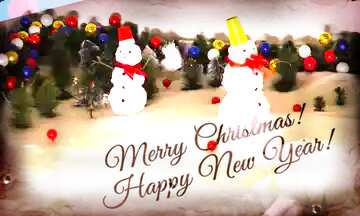 FX №185953 Snowmen Merry Christmas and Happy New Year