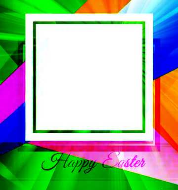 FX №185874 Colorful card template frame with Inscription Happy Easter on Background with Rays of sunlight  ...