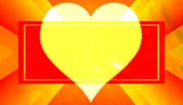 FX №185408 Yellow futuristic shape.  Glass polygonal triangle lights mirrors pattern  design. Heart Love  ...