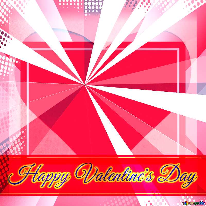 Greeting card retro style background Lettering Happy Valentine`s Day powerpoint website infographic template banner layout design responsive brochure business №49669
