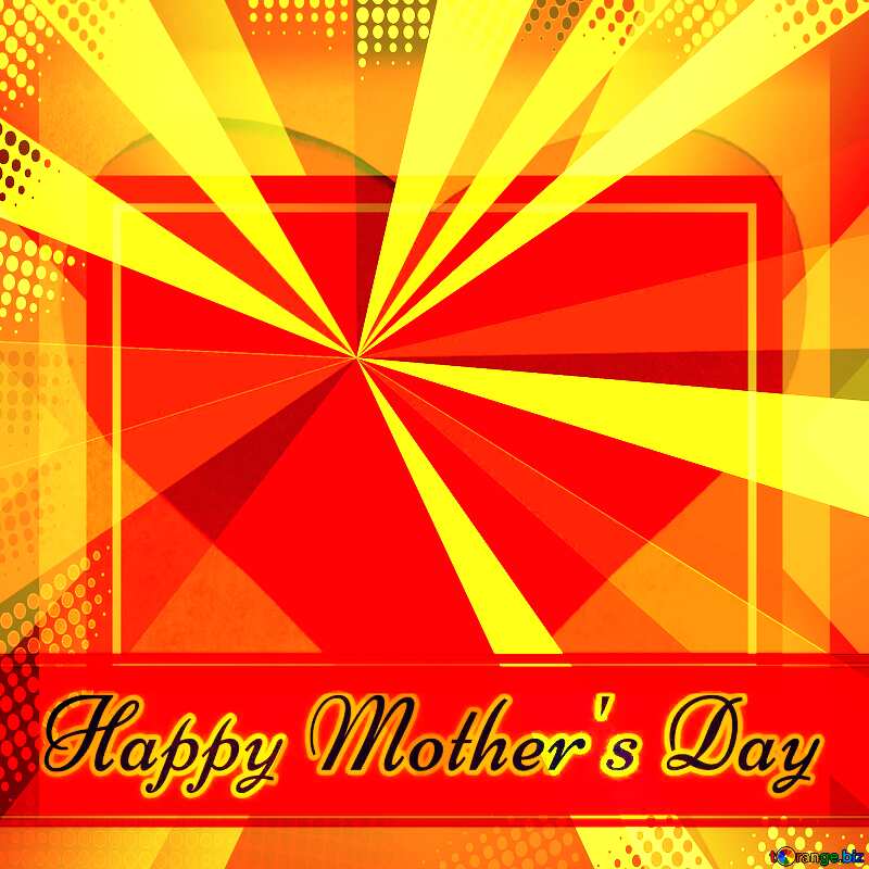 Creating card for Happy Mother`s Day background with heart and rays powerpoint website infographic template banner layout design responsive brochure business №49670