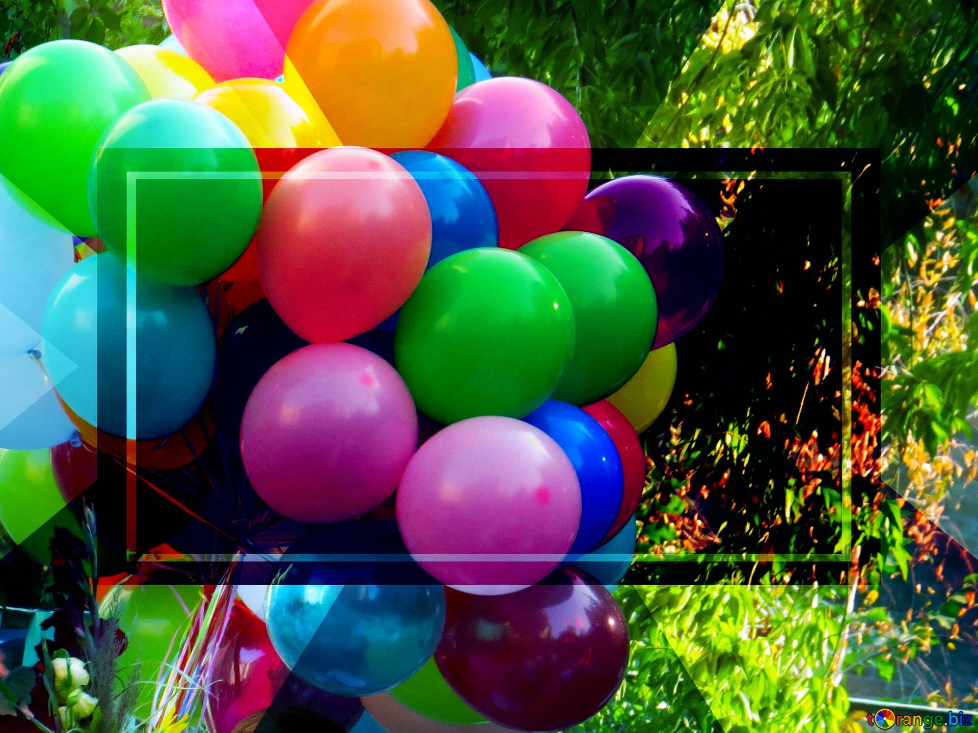 Colored Balloons Powerpoint Website Infographic Template Banner 186671