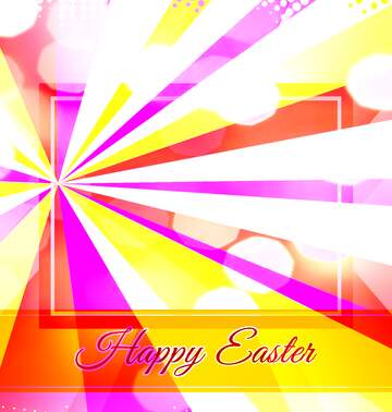 FX №186002 Card with Happy Easter write text on Colors rays background   powerpoint website infographic...