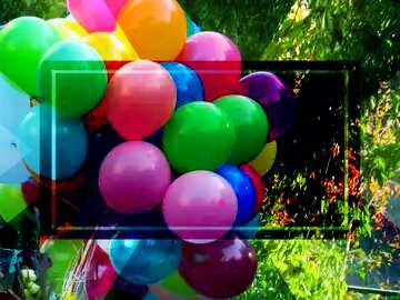 FX №186671 Colored balloons powerpoint website infographic template banner layout design responsive brochure...