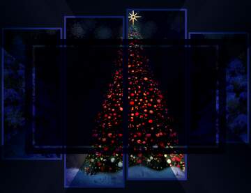 FX №186799 Christmas tree powerpoint website infographic template banner layout design responsive brochure...